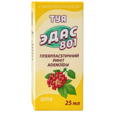 Туя Едас-801 олія 25 мл — фото упаковки, купити в Україні